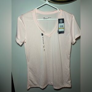 Under Armour Women's Light Pink V-Neck Tee